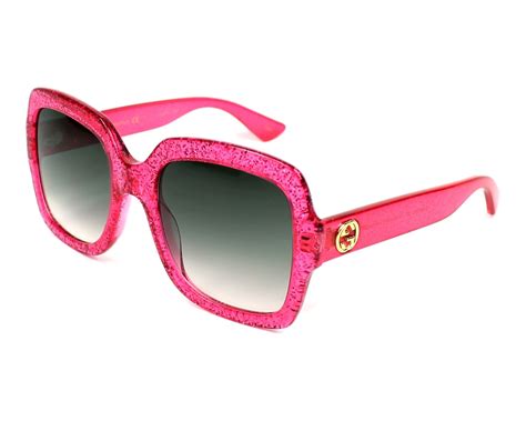 gucci oversize pink glitter shades|gucci pink clear glasses.